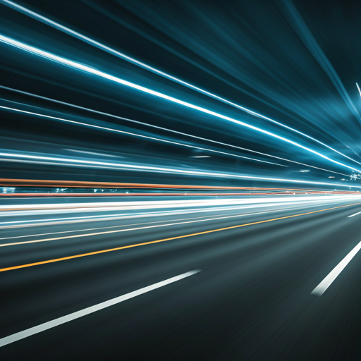 Fast driving POV shot on highway